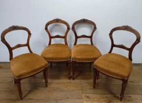 A set of four Victorian mahogany chairs (4)