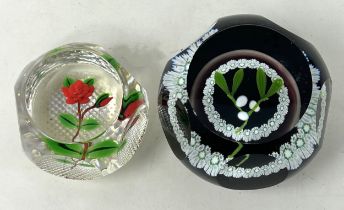 A William Manson glass paperweight, and another (2) overall condition good, no faults found