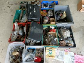 Large group of assorted motorcycle parts Being sold without reserve From a Southampton deceased