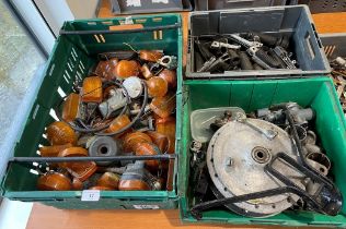 Assorted motorcycle spares and items Being sold without reserve