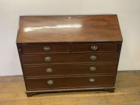 A 19th century mahogany bureau, 120 cm wide