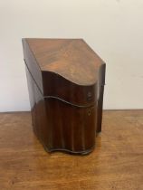 A 19th century serpentine front knife box