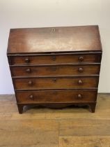 A 19th century mahogany bureau, 102 cm wide