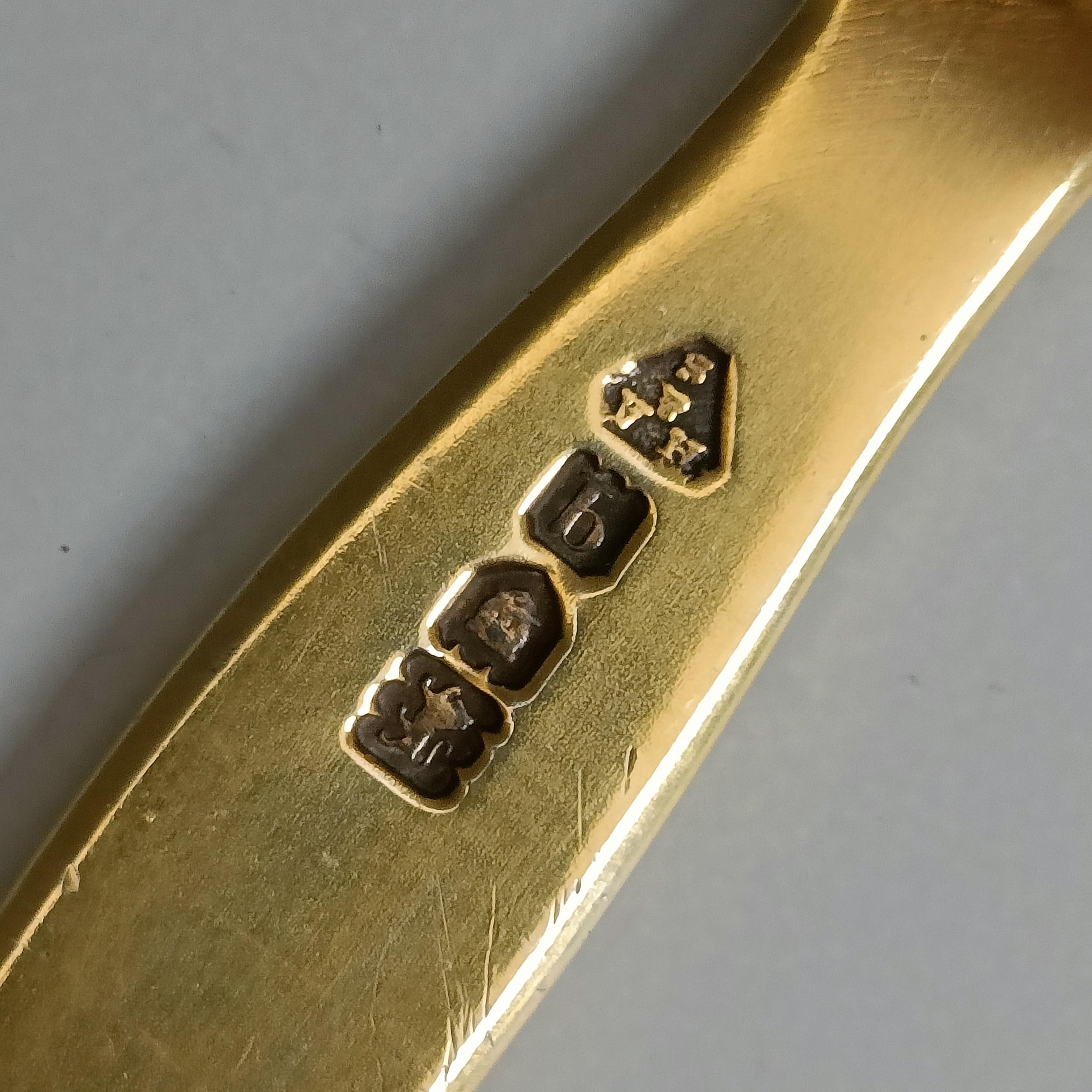 A George V silver gilt medicine spoon, London 1911, 29 g overall length: 13.5 cm approx width of - Image 5 of 5