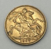 An Edward VII gold sovereign, 1907