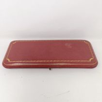 A Carrington & Co Ltd, 130 Regent Street leather box for a necklace, 23 x 9.5 cm Generally good, the