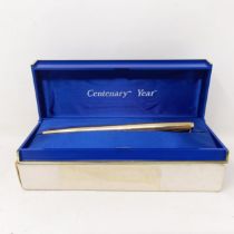 A gold plated Parker ballpoint pen, for Boots Centenary Year, 1877-1977, boxed