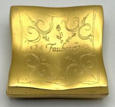 A Hermes gilt metal compact