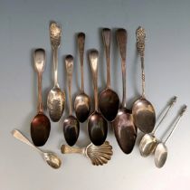 Assorted silver spoons, various dates and marks, 7 ozt