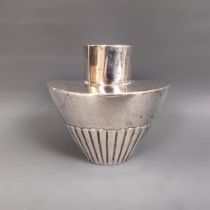 A Chinese silver coloured metal tea caddy, Wang Hing, 165 g