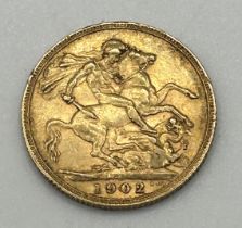 An Edward VII gold sovereign, 1902