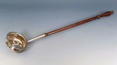 A George III silver and turned wood toddy ladle, London 1803
