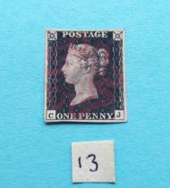 A 1d black, a very nice example, with clear margins