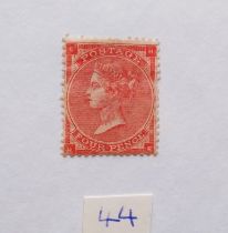 An 1862 4d bright red, unused, some gum, cat £2,200