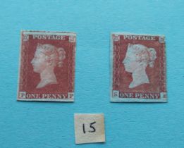 An 1841 1d red browns, minet one one very blued paper, unused