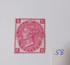 An 1867 3d deep rose, plate 5, min with good gum, cat £800