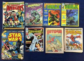 Assorted comics, to include The Hulk, Spiderman and the Titans, and others