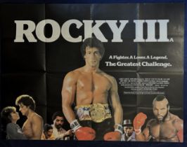 Rocky III, 1982, UK Quad film poster, size 40 x 30 inches Folded