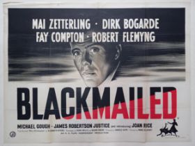 Blackmailed, 1951, UK Quad film poster, 76.2 x 101.6 cm Folded