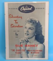 Vintage Music poster, Sue Raney, 38 x 25 cm, framed