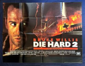 Die Hard 2, 1990, UK Quad film poster, size 40 x 30 inches Folded