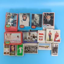 A set of 1977 Topps, Star Wars Series One blue trading cards (64), another set (56), a set of 1977