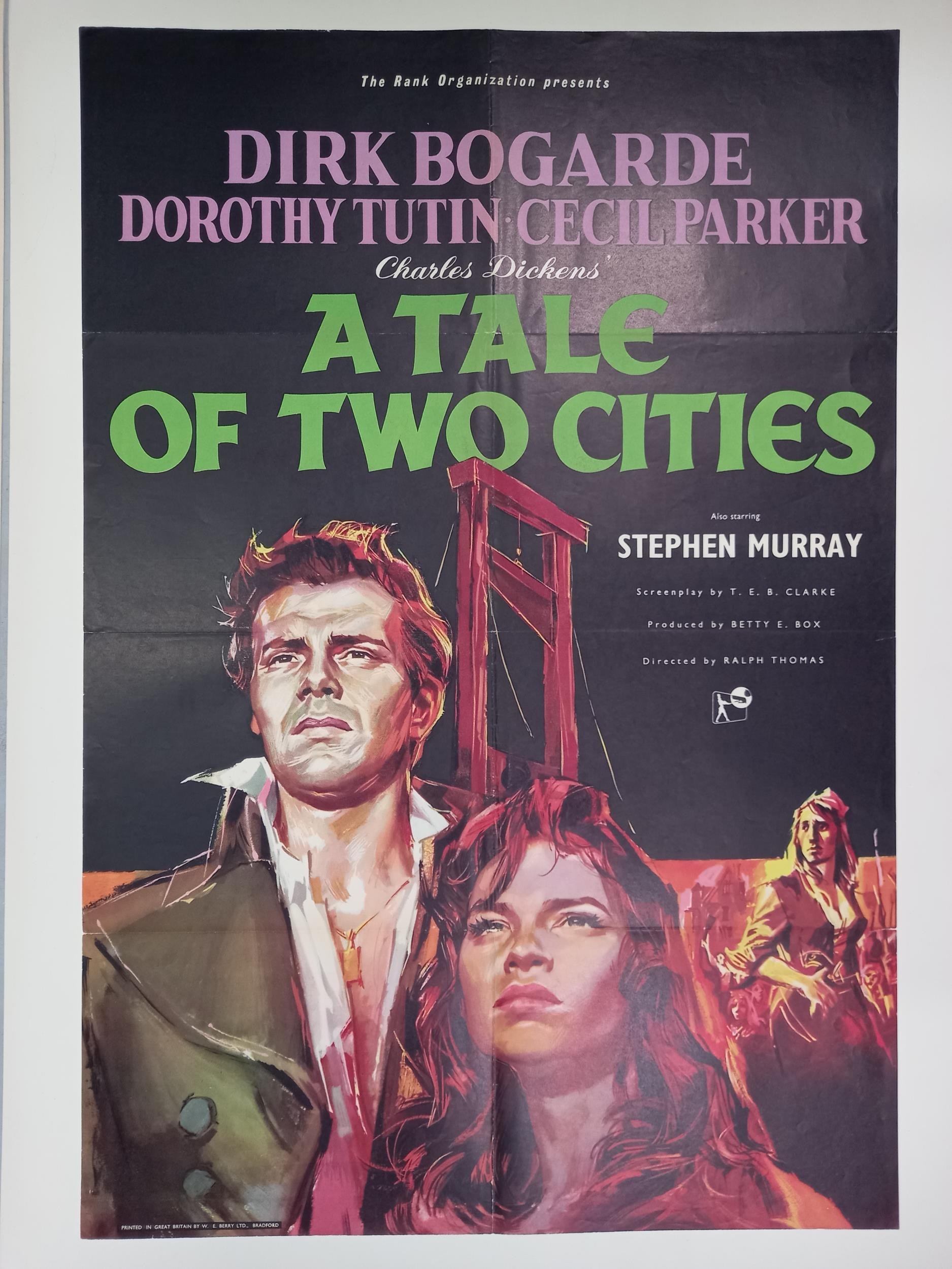 A Tale Of Two Cities, 1958, UK One Sheet film poster, 68.6 x 101.6 cm Folded, some wear to centre