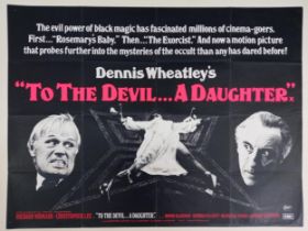 To The Devil A Daughter, 1976, UK Quad film poster, 76.2 x 101.6 cm Folded