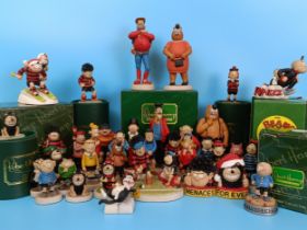 A Robert Harrop limited edition Beano figure, BDCS02, CBD11, BD14, BDCP04, BDCP06, all boxed, and