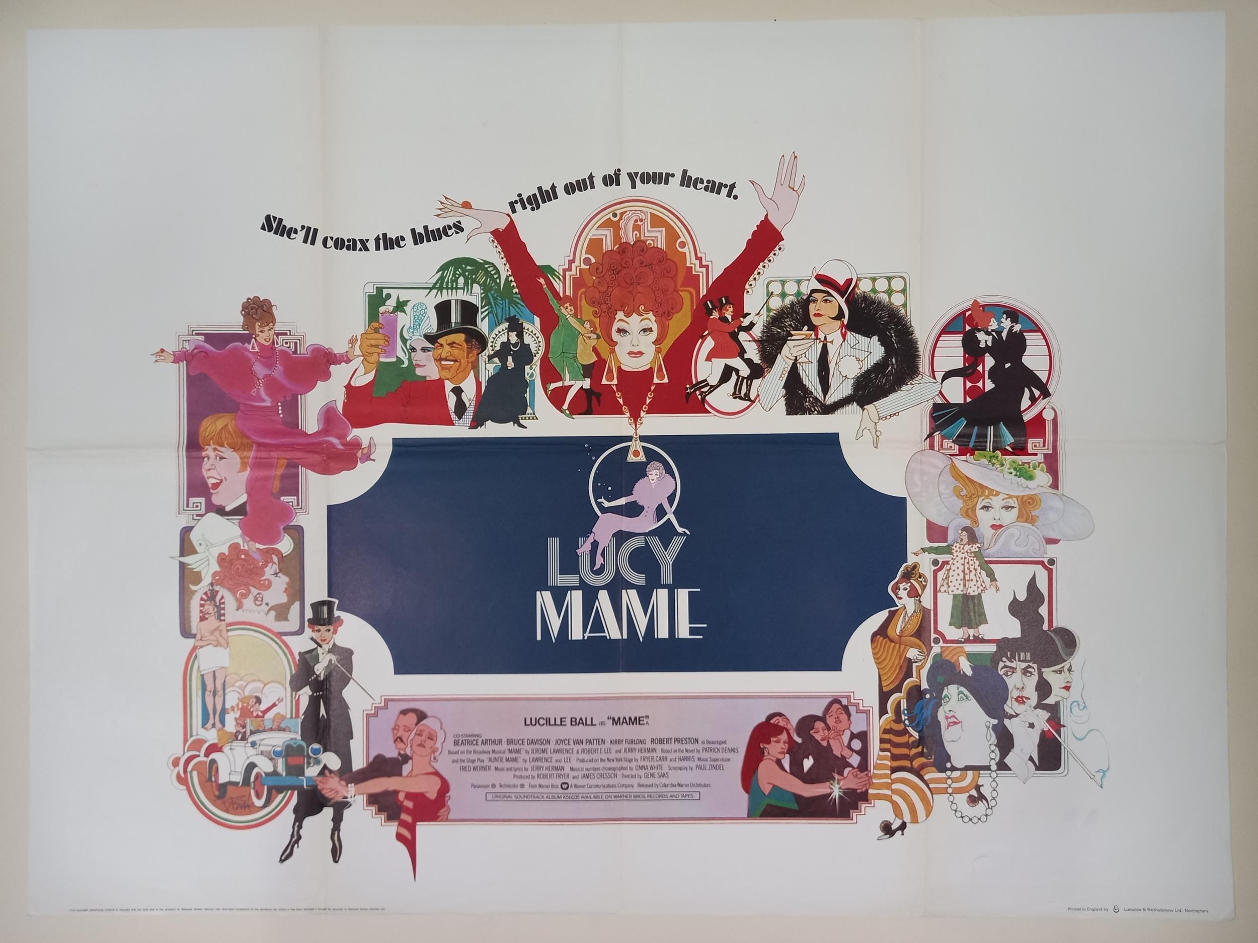 Lucy Mame, 1974, UK Quad film poster, 76.2 x 101.6 cm Folded