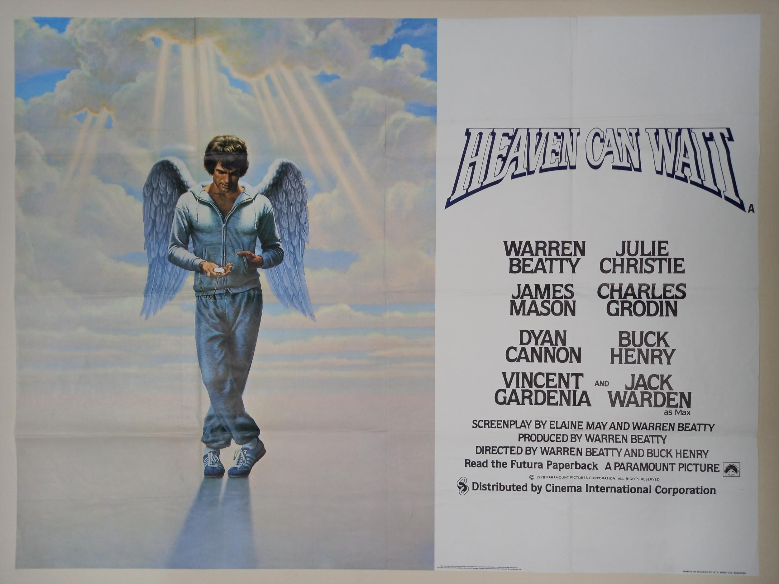 Heaven Can Wait, 1978, UK Quad film poster, 76.2 x 101.6 cm Folded