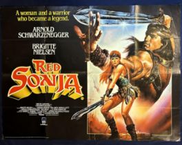Red Sonja, 1985, UK Quad film poster, size 40 x 30 inches Folded