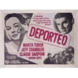 Deported, 1950, UK Quad film poster, 76.2 x 101.6 cm Folded, some tears on edges, see image