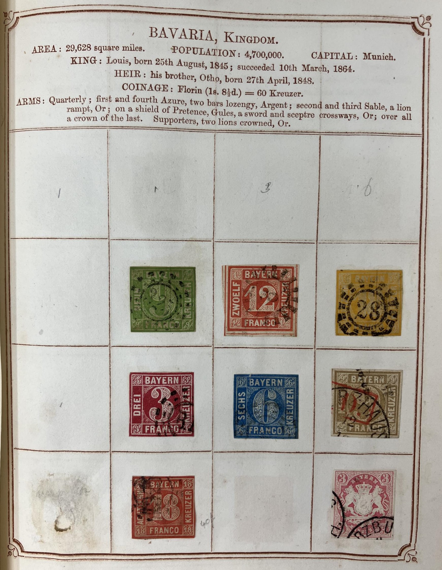 An Oppen's postage stamp album, of world stamps, predominately 19th century - Image 7 of 7