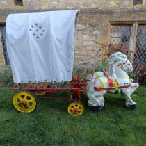 An unusual Mobo Pioneer two horse pedal carriage, in Wild West style, 117 cm