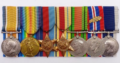 A group of seven medals, awarded to J 73412 A L Draper B Tel RN, comprising a British War Medal, a