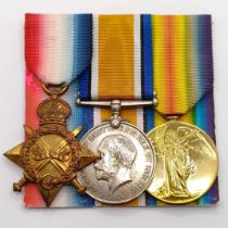 ***Regretfully Withdrawn***A 1914-15 Star Trio, awarded to 19011 Pte H Leedle York R Provenance: