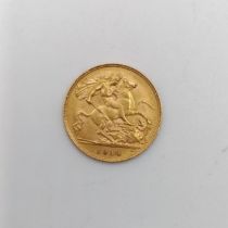 A George V half sovereign, 1914