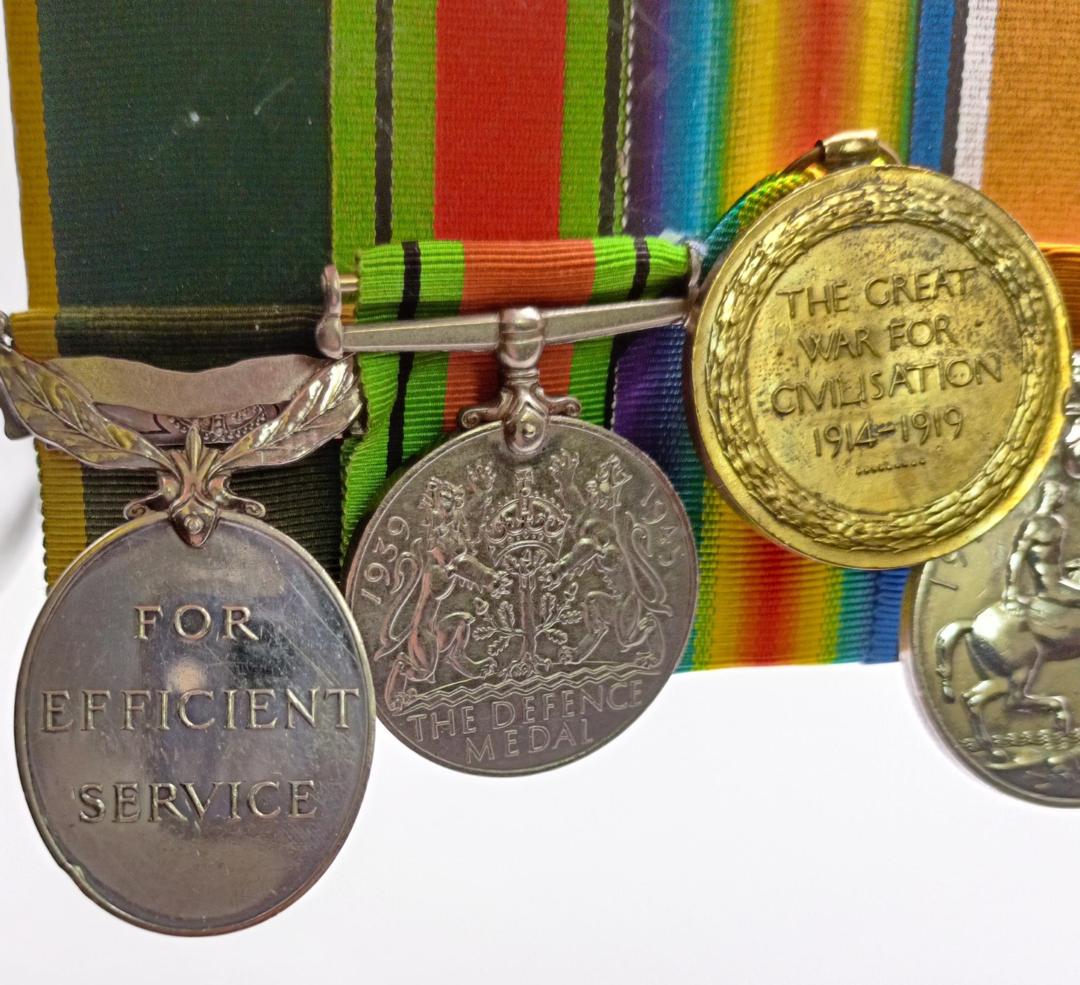 A group of five medals, awarded to 1506 Pte H P Sebborne 15/London R, comprising a 1914-15 Star - Image 6 of 7