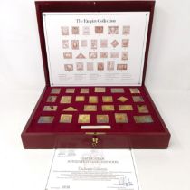 A set of gold plated silver Replicas of The Empire Collection stamps, limited edition number 836/