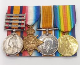 A group of four medals, awarded to 26874 Tpr W Hitchman 40th Coy Imp Yeo, comprising a Queen's South