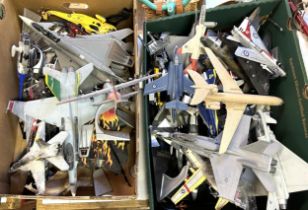 Assorted aeroplane models (3 boxes) Condition report is unavailable for this lot, some propellers,