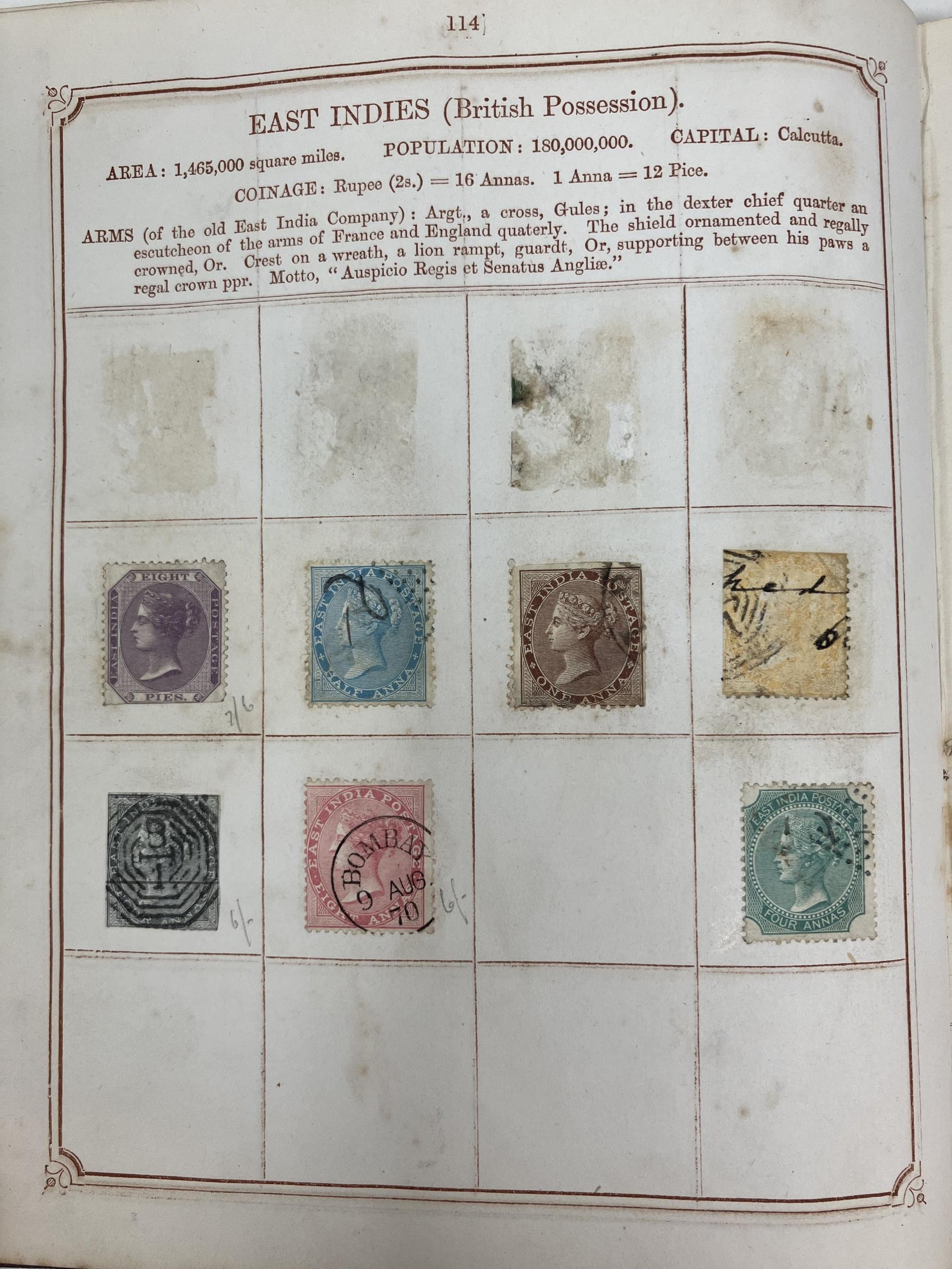 An Oppen's postage stamp album, of world stamps, predominately 19th century - Image 6 of 7