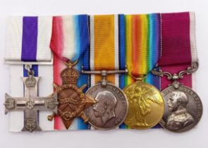 A group of five medals, awarded to 768 Sjt S Maskey RGA, comprising a Military Cross, a 1914-15 Star
