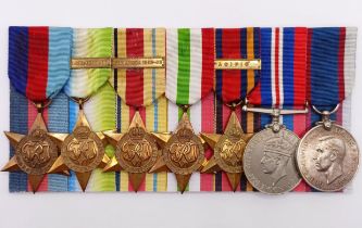 A group of seven medals, awarded to KX 78429 (CH B25399) L Batty Sto 1, comprising a 1939-45 Star,