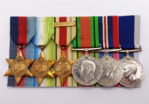 A group of six medals, awarded to Ply X 477 H E Pengelly MNE RM, comprising a 1939-1945 Star, an