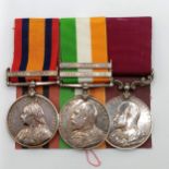 A group of three medals, awarded to 15898 Sejt W Elliott ASC, comprising a Queen's South Africa