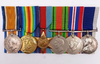A group of six medals, awarded to K-29098 William Henry Toms STO 1 HMS Iron Duke, comprising a