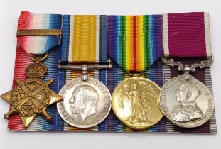A group of four medals, awarded to 2410 Tpr J Look 1/Life Guards, comprising a 1914 Star Trio,