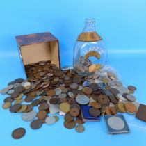 A group of assorted world coins